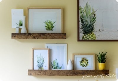 Rustic Wood Picture Ledge