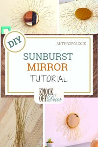Simple DIY Gold Sunburst Mirror
