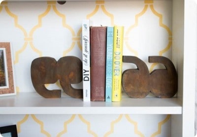 Rusted Metal Quotation Mark Bookends