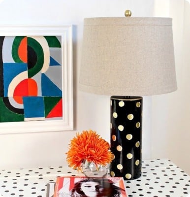 Black and Gold Lamp Makeover