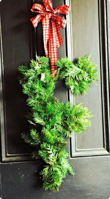 Monogram Christmas Wreath from Yard Clippings