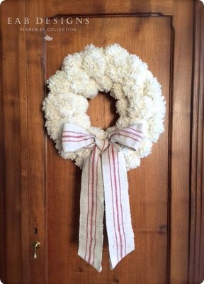 Fluffy and Festive Pom Pom Wreath