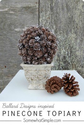 Wintery Pinecone Topiary