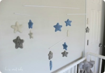 Felted Wool Star Mobile