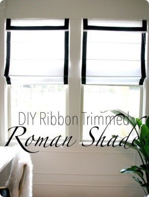 Ribbon Trim Roman Shades