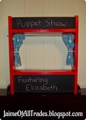 Tabletop Puppet Theatre from Scrap Wood