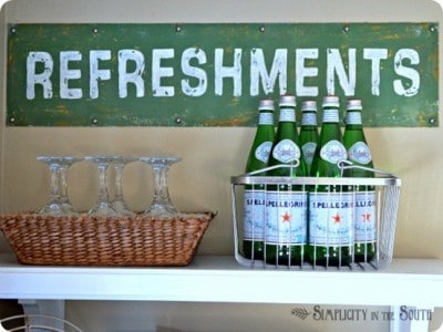 Vintage “Refreshments” Sign