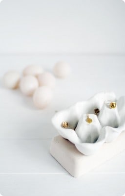DIY Clay Egg Carton Jewelry Holder
