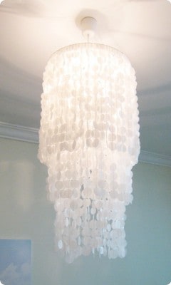 “Capiz Shell” Chandelier from Wax Paper