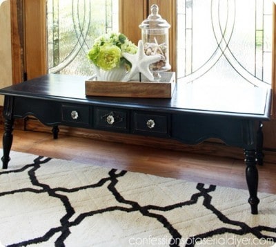 Black Chalk Paint Coffee Table