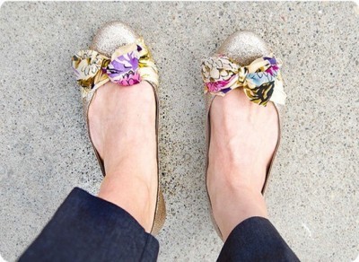 Scarf Bow Ballet Flats