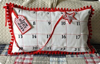 Christmas Countdown Advent Pillow