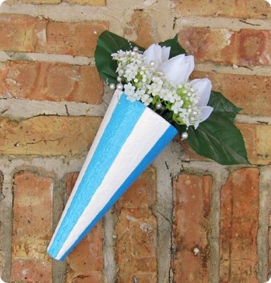 Styrofoam Cone Wall “Planter”