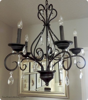 Craigslist Crystal Chandelier Makeover
