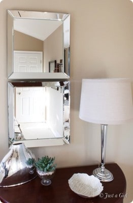 Beveled Edge Mirror Makeover