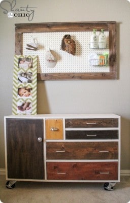 DIY Dresser with Eclectic Stained Finish