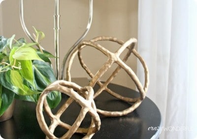 Decorative Gold Spheres from Clay