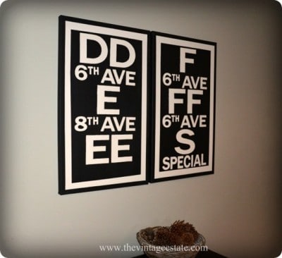 Ugly Canvas to Subway Sign Art