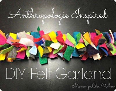 Cheap and Easy Colorful Felt Garland