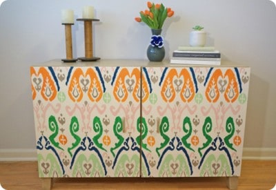 Ikat Stenciled Cabinet