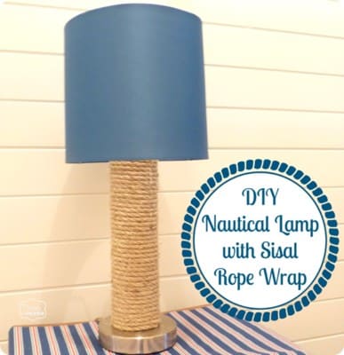 Nautical Rope Lamp Makeover