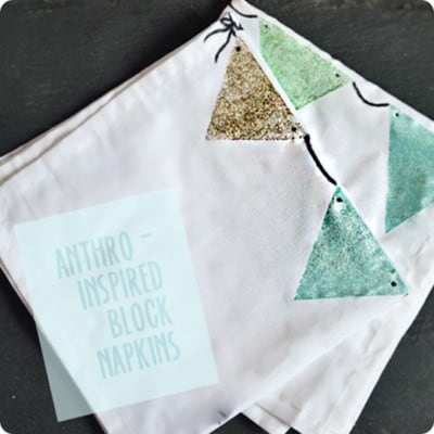 Painted Fabric Party Napkins