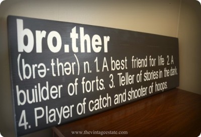 “Brother” Wall Sign