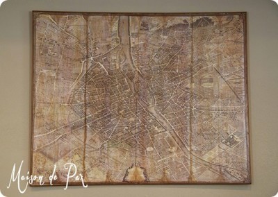 Vintage Decoupage Map