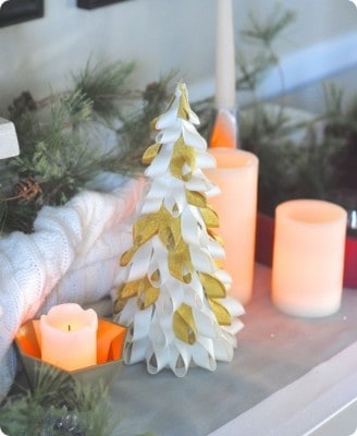 Easy 15-Minute Ribbon Christmas Trees