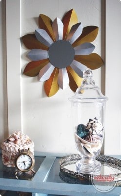 Metallic Paper Sunburst Mirror