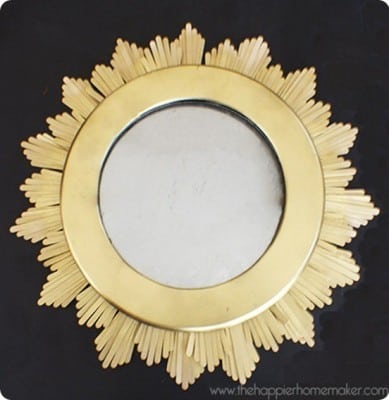 Popsicle Stick Sunburst Mirror
