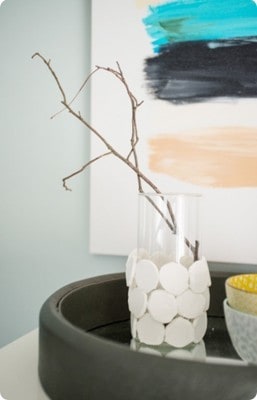 Glass Vase Makeover with Tons of Texture
