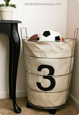 Industrial Metal Storage Basket with DIY Liner