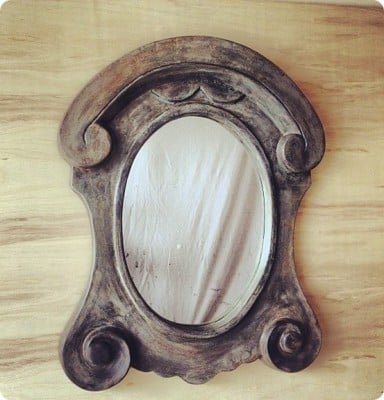 Painted Scroll Mirror Makeover