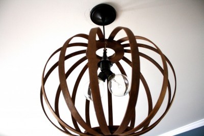 DIY West Elm Inspired Bentwood Pendant Light