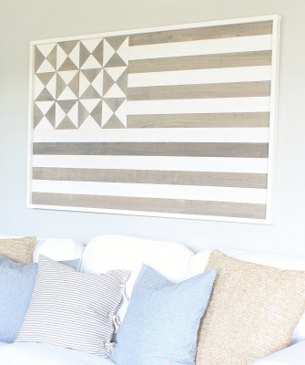 Planked American Flag Wall Art