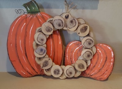 Rustic Wood Slice Wreath