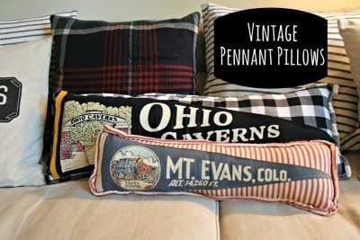 Make Your Own Vintage Pennant Pillows