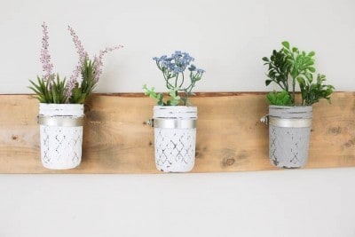 Try Your Hand At This DIY Mason Jar Wall Planter
