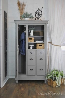 Turn An Old Dresser Into A Mudroom Cupboard