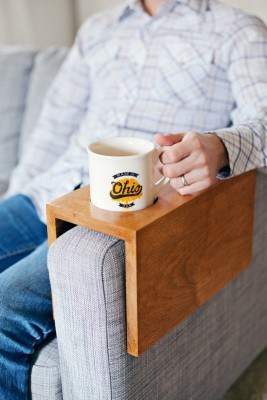 Make a Wooden Sofa Sleeve Complete With Cup Holder