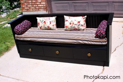 Entryway Bench from an Old Dresser