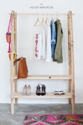 Ideal for Small Space Ladder Wardrobe