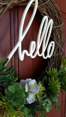 DIY Faux Succulent Wreath