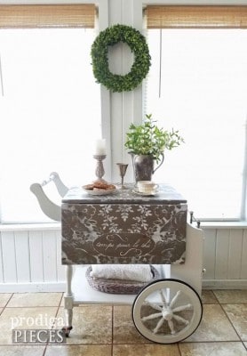 Tea Cart Modern Makeover