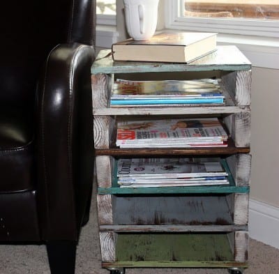 Rustic Rolling Shelf Unit From Plywood