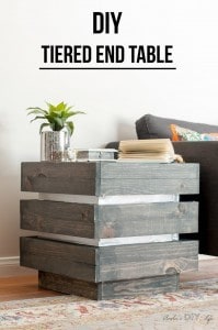 DIY Chunky Wood Side Table