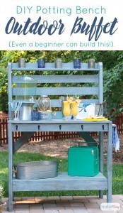 DIY Outdoor Potting Bench/Buffet Table