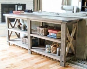 DIY Rustic Console Table