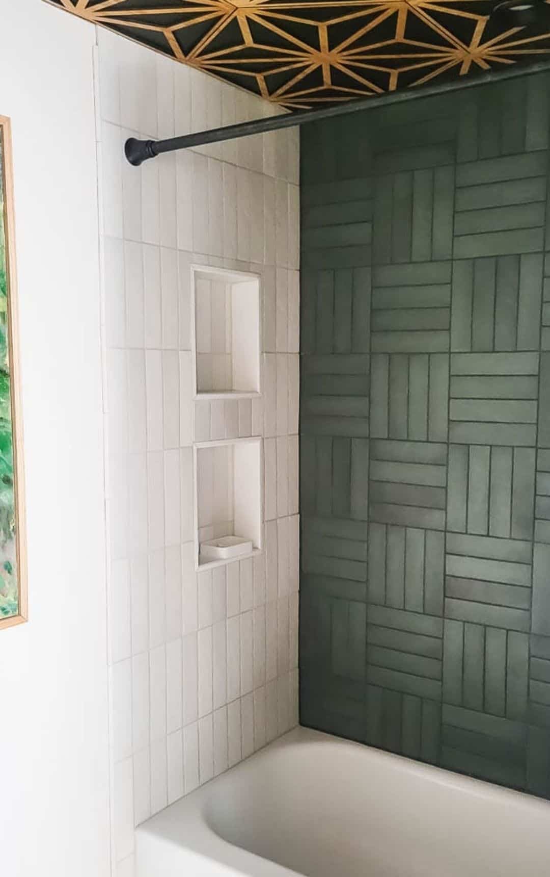 DIY Bathroom Makeover with Modern Vintage Style bath tile